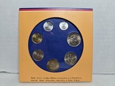 1987 Czechoslovakia  Czech 7 coin Mint set, 7 coins, Sada Obeznych Minci
