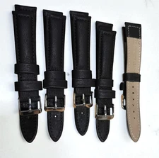 Black  Genuine Leather Watch Strap 18mm Replacement Band High Quality Leather