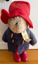 Vtg 1975 Eden Toys Paddington Bear 13 Plush Coat Hat Rain Boots