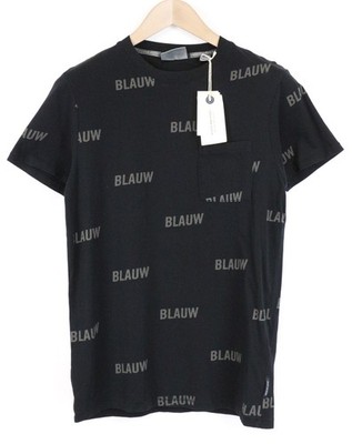 SCOTCH & SODA Men T-Shirt S Black Pure Cotton Jersey Graphic Crew Neck