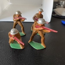 Vintage Barclay Manoil hollowcast Toy Soldiers Standing Kneeling Firing 4 -C