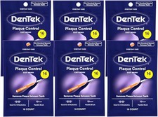  6 Pack DenTek Plaque Control Easy Brush Equipped with flexible, soft bristles