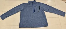 Eddie Bauer First Ascent Sweater Mens XL Blue Long Sleeve 1/4 Zip Pullover