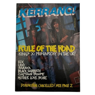 KERRANG! Magazine #243 June 1989 King's X Black Sabbath Kix Udo Saraya Anthrax