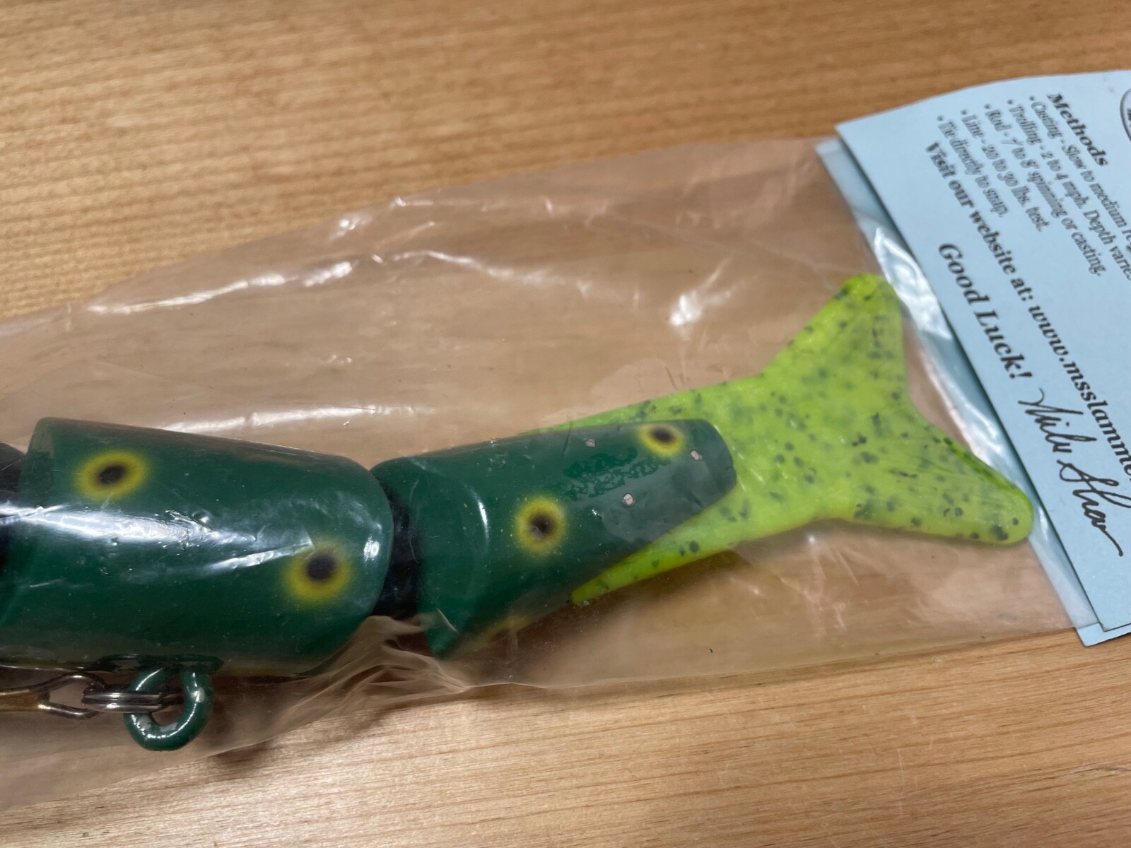 MS Slammer XX Lg 12inch # Frog swimbait Topwater wakebait wood rare lure NEW - Image 12