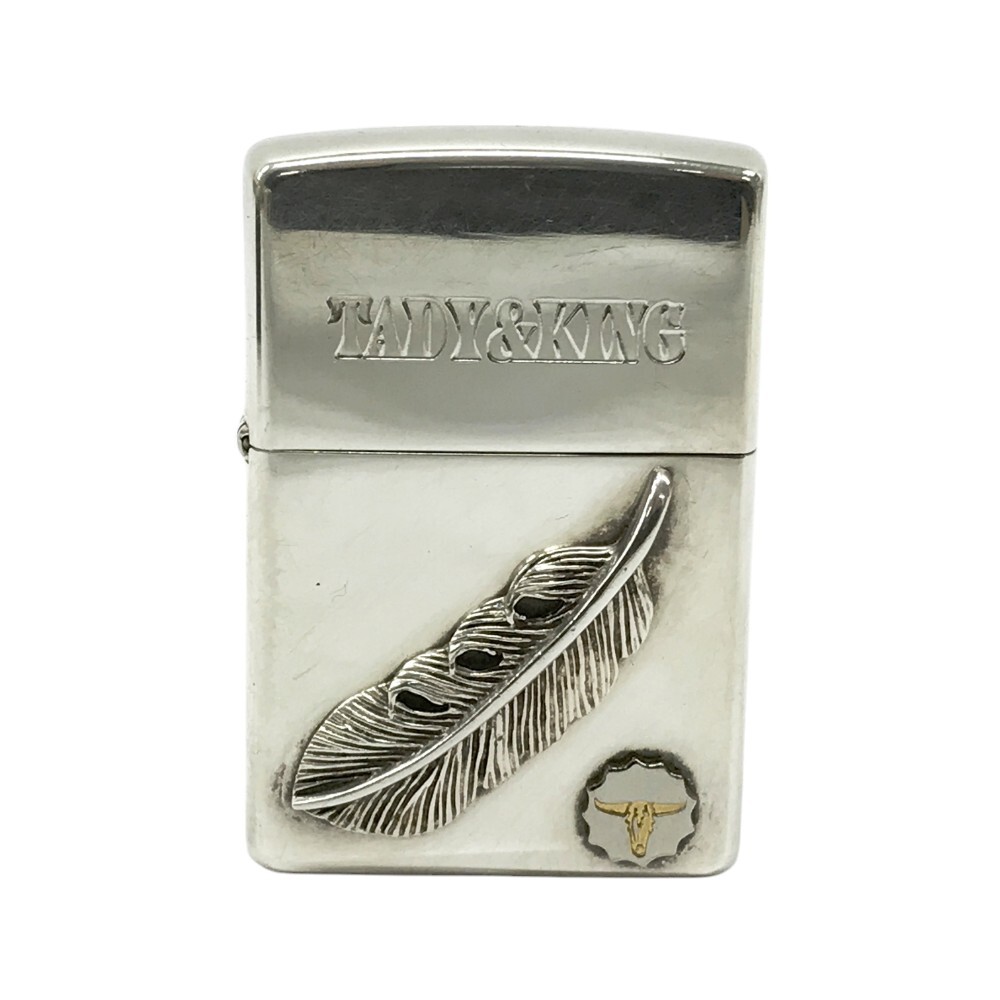 Vintage Zippo 2001 TADY&KING Feather Design Silver Color Oil 