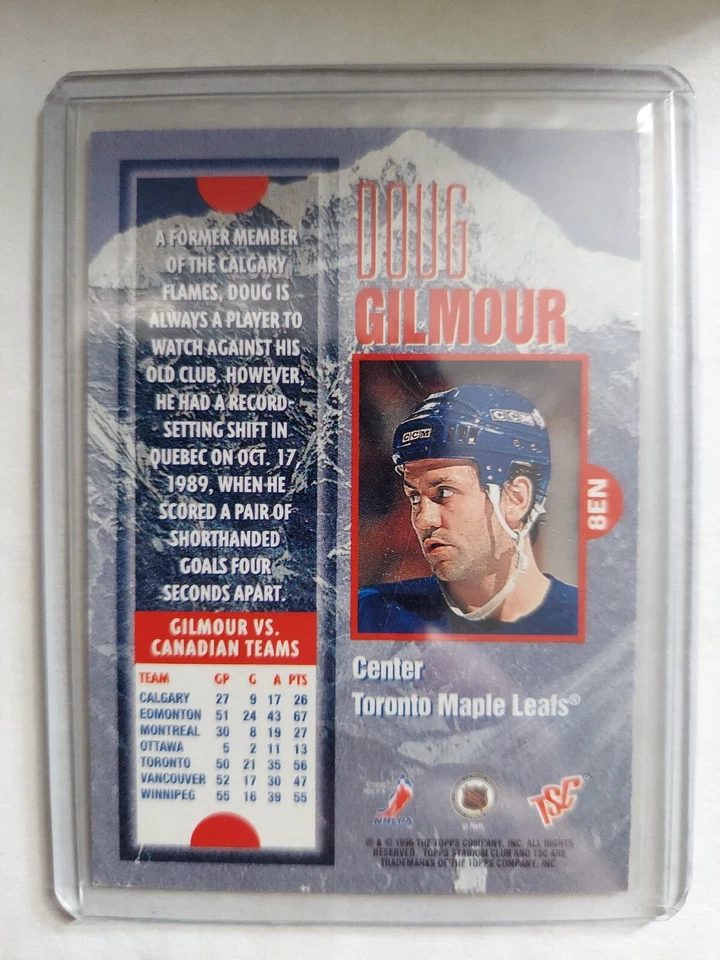 1995-96 Stadium Club Extreme North Members Only Parallel #EN8 Doug Gilmour - Image 2 of 2