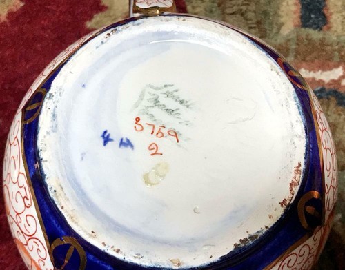 Rare Imari/Gaudy Welsh #3759/2 Sadler Teapot w/Matching Teapot Stand & Sugar - Picture 6 of 12