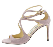 Jimmy Choo IVETTE Ballet Pink Glitter Sandals...