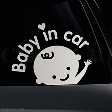 Baby In Car On Board Reflective Car Vinyl Decal Sign Sticker Child Window Signs