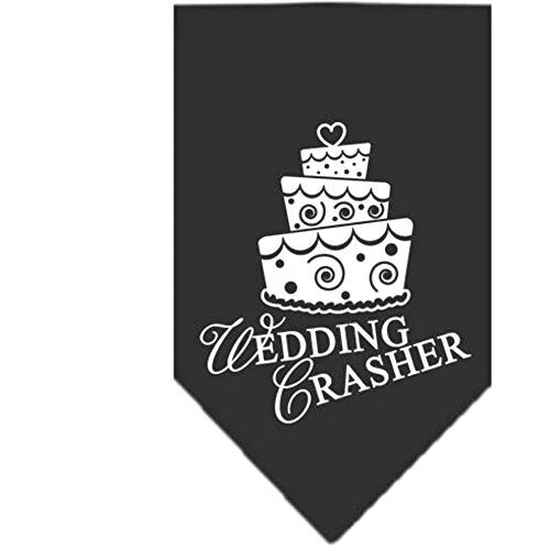 Bandana Serigrafiada Mirage Pet Products Wedding Crasher, Grande, Negra Foto 2 de 2