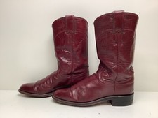 VTG WOMENS JUSTIN WESTERN ROPER RED BOOTS SIZE 5.5 A