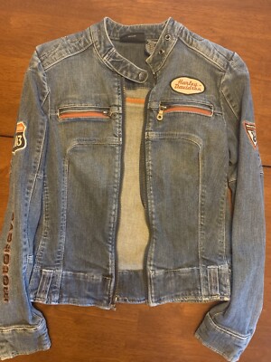Repsol Hrc Honda Giacca Di Jeans Gas Harley Davidson Jacket Women