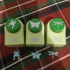 Marvy Uchida Paper Punch Set Frog Butterfly Dragonfly (Scrapbook Craft)