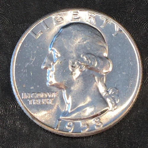 1958 Silver Washington Quarter SUPERB UNCIRCULATED - High Quality Scans #i915