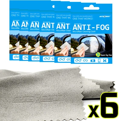 XUKEY 6 x Reusable Anti Fog Glasses Cloth Lens Cleaning Wipe Facemask Eyeglasses