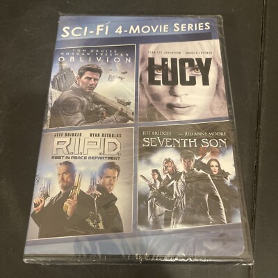 Sci-Fi 4-Movie Series (Oblivion /Lucy / R.I.P.D. / Seventh Son) [DVD] Ships Free