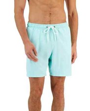 CLUB ROOM Men's Quick-Dry Performance Solid 7" Swim Trunks Mint Size 2XL