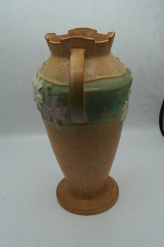 ROSEVILLE 456-12 COSMOS DOUBLE HANDLED VASE 12 1/2" - Picture 4 of 8