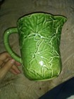 MAJOLICA BORDALLO~MAPLE LEAF PITCHER MADE IN PORTUGAL — photo 6