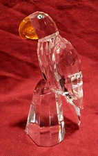 New Open Box Shannon Crystal by Godinger Parrot Crystal Sculpture - 6" Tall