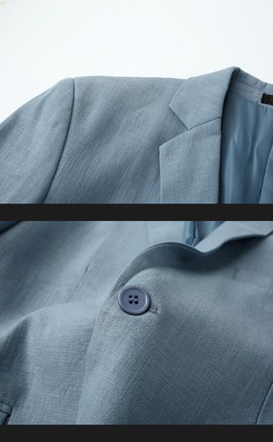 Mens Suit Slim Casual Business Formal Jacket Solid Color Cotton Lined Blazer 6XL - Picture 13 of 21