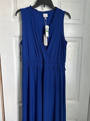 Cupio Sleeveless Shirt Dress Dark Blue Large | eBay Cupio Sleeveless Shirt Dress Dark Blue Large | eBay