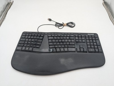 Microsoft Ergonomic Keyboard Model 1878 Wired USB *TESTED WORKING!