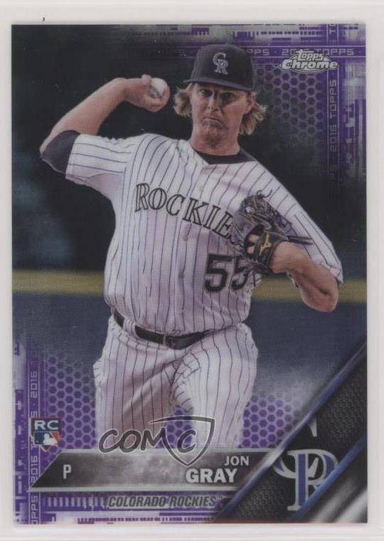 2016 Topps Chrome Purple Refractor 255/275 Jon Gray #8 Rookie RC f7x