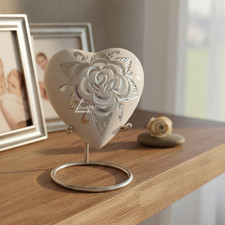 Forever Heart Keepsake Urn with Stand Honor Your Loved One with Mini Urn Heart S