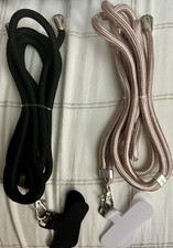 2-PK BLK  RoseGLD Smart Phone Lanyard Crossbody Neck Strap. Durable/Adjustable