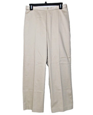 ALFRED DUNNER Size 10 Tan Khaki Pull-on Traditional Classic Fit Pants Pockets
