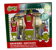 Dr. Seuss Hang On Grinch Indoor Outdoor Christmas Decoration Easy Hanging Wall