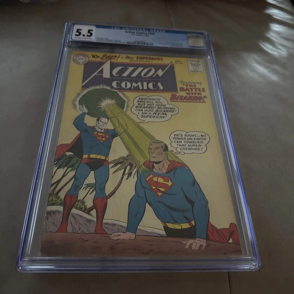 1959 Action Comics 254 CGC 5.5 1st Adult Bizarro. Superman meets Bizarro. OW/W - Image 3 of 4