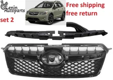 Grille For 13-15 Subaru XV Crosstrek Black Shell -Insert Grille Mounting Bracket