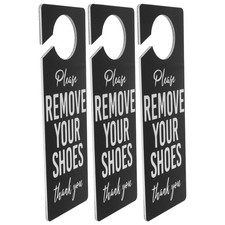 3 Pcs Please Take off Your Shoes and Hang Sign on The Door Remove Decorative