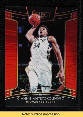 2018 Panini Select Concourse Red Prizm 5/199 Giannis Antetokounmpo #13 READ 4f5