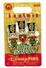 Disneyland Christmas Small World Pin 2024 Happy Holidays Toy Soldiers LE 2500