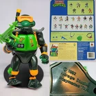 RARE Vintage 1992 TMNT Navy Seal Mike Figure Complete with Unpunched Cardback