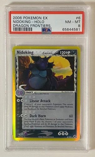Nidoking Delta Species 6/101 2006 Pokemon EX Dragon Frontiers Holo PSA 8