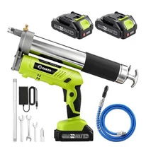 Saker Electric Grease Gun Kit 12000 PSI LED 40” Hose 5.5oz/min 2-2Ah Batteries