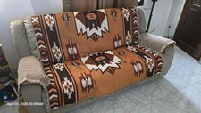 51x63" Native American Throw Blanket, Southwestern Boho Woven Tassel Decor