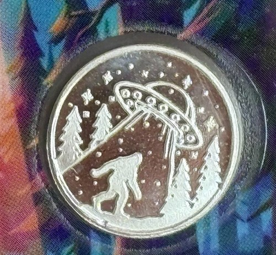 #ad 2026 Hayleybug Mint Stolen By Starfire UFO Bigfoot 1 Gram .999 Silver Art Medal $19.64