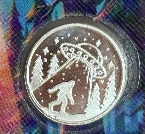 2026 Hayleybug Mint Stolen By Starfire UFO Bigfoot 1 Gram .999 Silver Art Medal