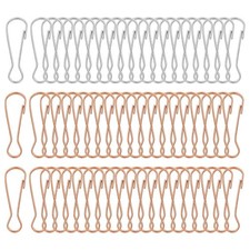 Lanyard Hooks, 60 Pcs 50x15.7x3.4mm Stainless Steel 304 Hook, Red Bronze Silver