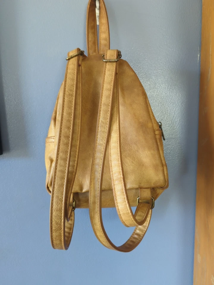 Women's Faux Leather  MINI Backpack  Mossimo Supply Co Light Brown - Image 4 of 4