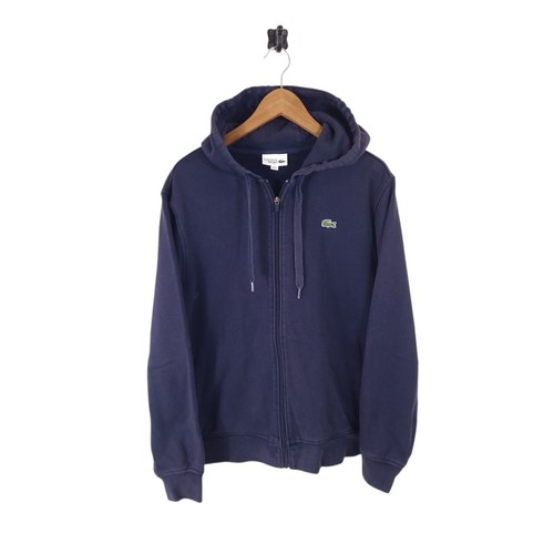 Men's Lacoste Full Zip Blue Hoodie Large - Picture 2 of 7