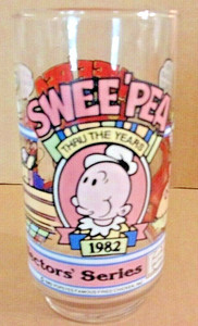 1982 Popeyes Fried Chicken SWEE'PEA Glass Collectors Series 10th Anniversary