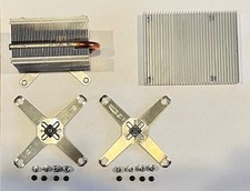 XBOX 360 1ST GENERATION DOUBLE CPU / GPU HEATSINK SET WITH XCLAMPS AND SCREWS