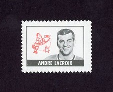 1969-70 O-PEE-CHEE STAMPS #18 ANDRE LACROIX ( INTACT ADHESIVE BACK ) 29253